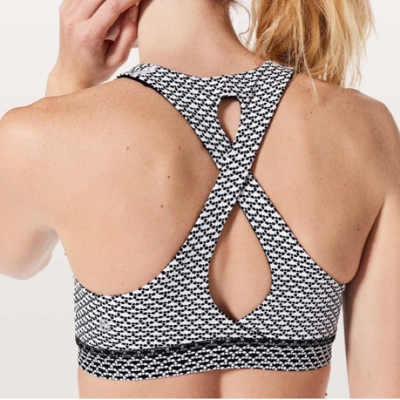 lululemon athletica Other - Lululemon Time To Sweat Bra Monochromic White & Black Size 6